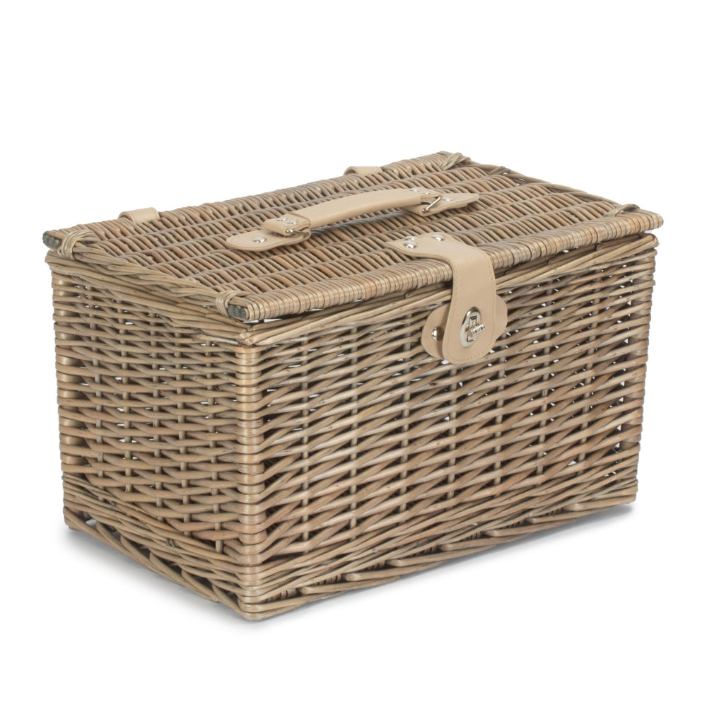 Red Hamper Medium Antique Wash Finish Chest Picnic Basket