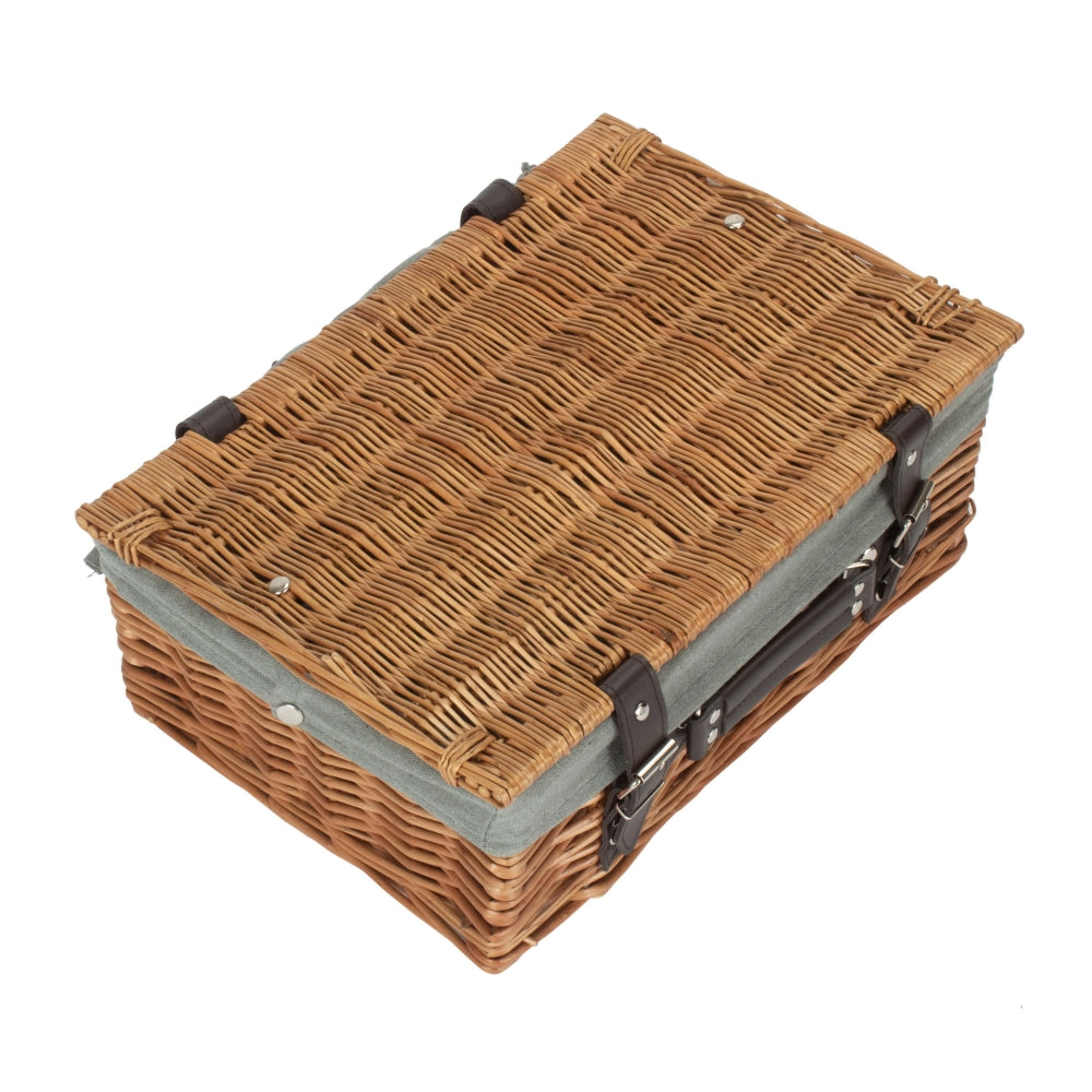 Red Hamper Double Steamed Wicker Picnic Basket