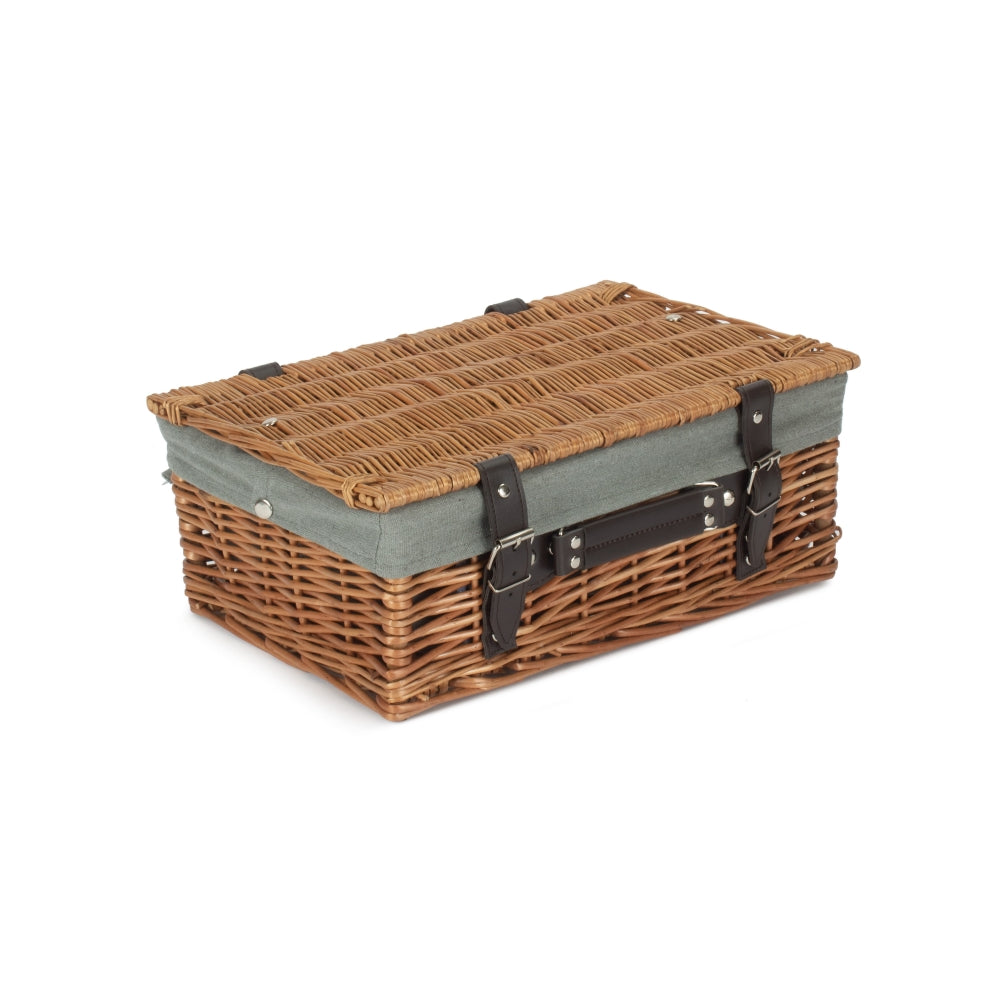 Red Hamper Double Steamed Wicker Picnic Basket