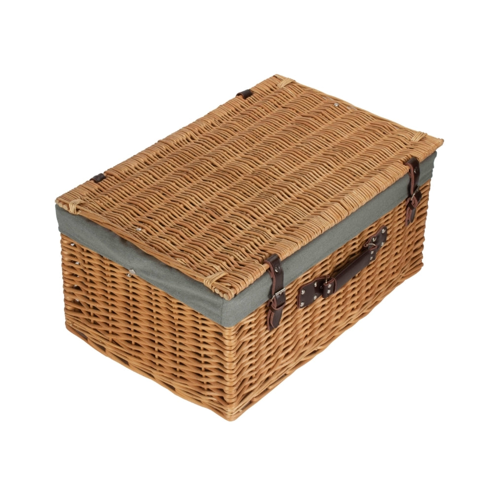 Red Hamper Buff 62cm Picnic Basket