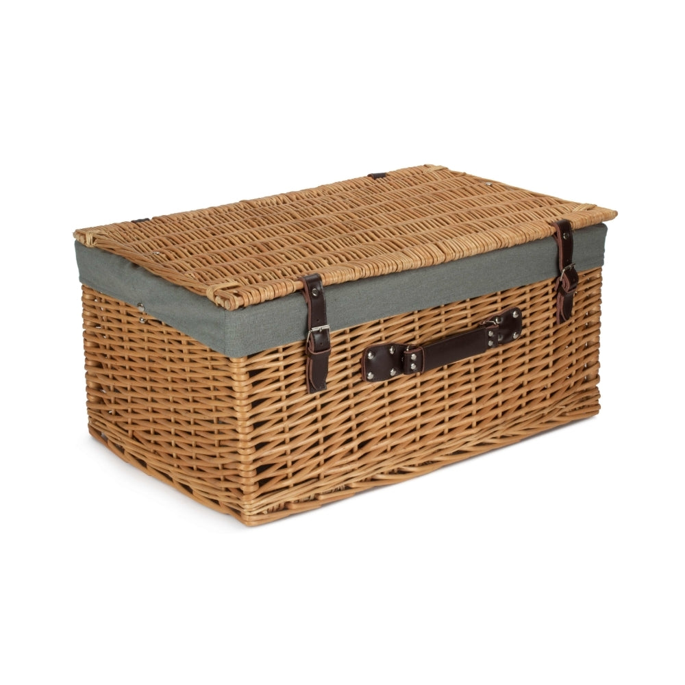 Red Hamper Buff 62cm Picnic Basket