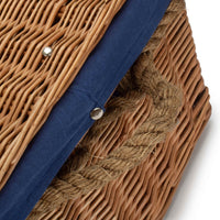 Red Hamper 61cm Double Steamed Rope Handled Trunk with White Lining