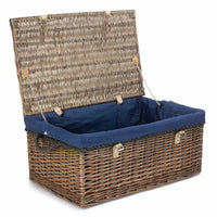 Red Hamper 62cm Antique Wash Picnic Basket