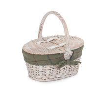 Red Hamper Childs White Wash Butterfly Lidded Wicker Basket