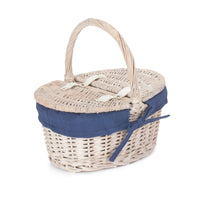 Red Hamper Childs White Wash Butterfly Lidded Wicker Basket