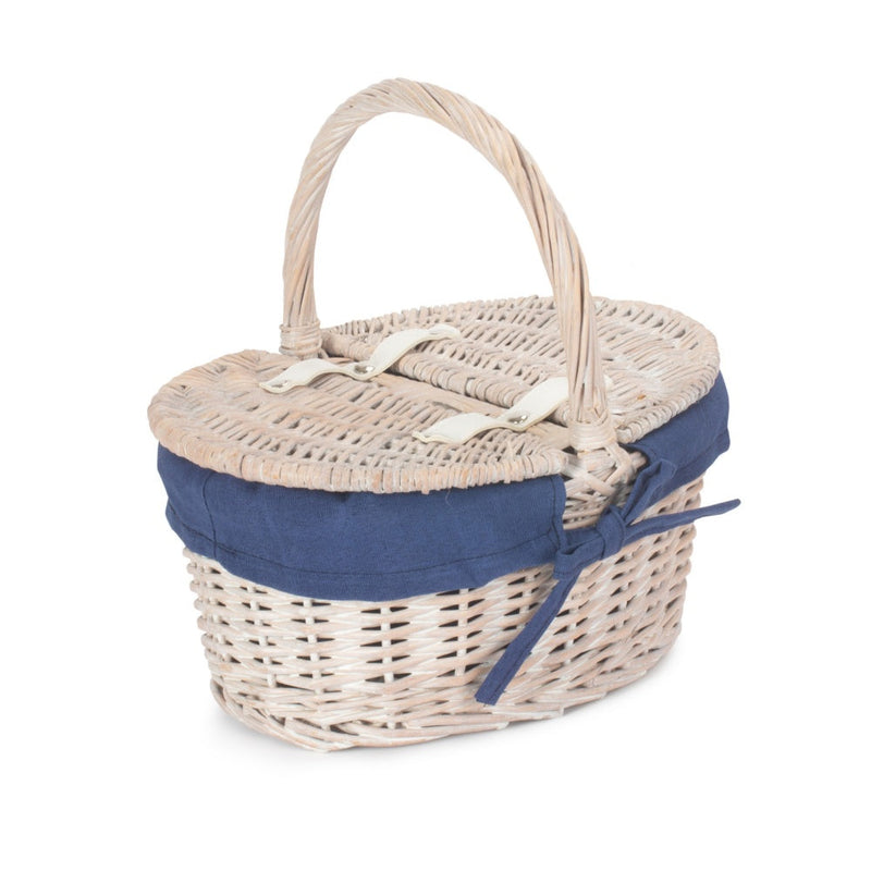 Red Hamper Childs White Wash Butterfly Lidded Wicker Basket