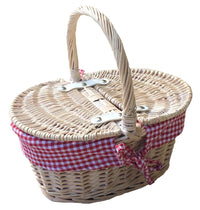 Red Hamper Childs White Wash Butterfly Lidded Wicker Basket