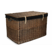 Large Antique Wash Wicker Storage Basket