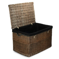 Large Antique Wash Wicker Storage Basket