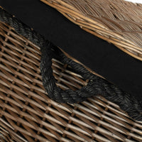Large Antique Wash Wicker Storage Basket