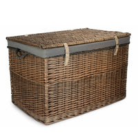 Large Antique Wash Wicker Storage Basket
