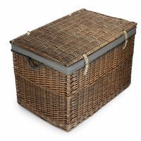 Large Antique Wash Wicker Storage Basket