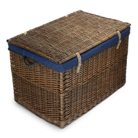 Large Antique Wash Wicker Storage Basket
