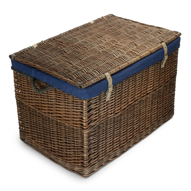 Large Antique Wash Wicker Storage Basket