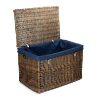 Large Antique Wash Wicker Storage Basket