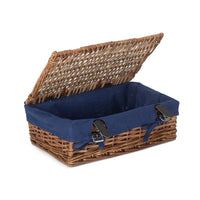 Red Hamper 40cm Empty Wicker Rectangular Gift Basket