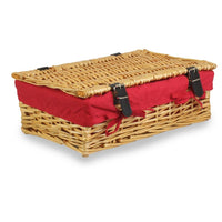 Red Hamper 40cm Empty Wicker Rectangular Gift Basket