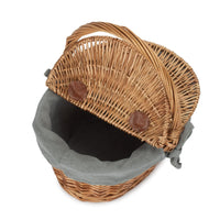 Red Hamper Childs Light Steamed Finish Oval Picnic Basket