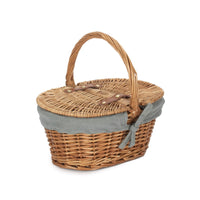 Red Hamper Childs Light Steamed Finish Oval Picnic Basket