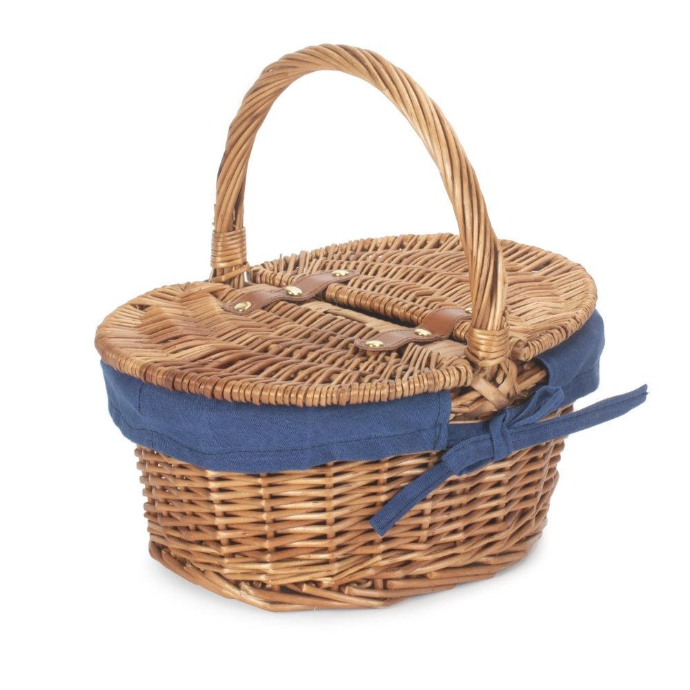 Red Hamper Childs Light Steamed Finish Oval Picnic Basket
