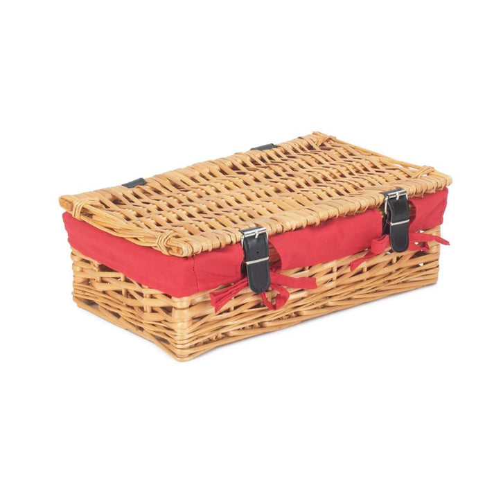 Red Hamper Small Wicker Packaging Basket