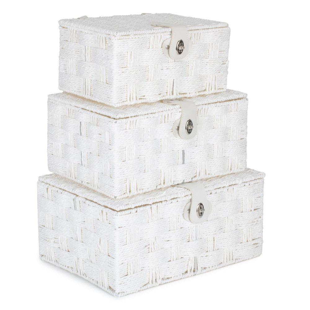 Red Hamper Twisted White Paper Rope Storage Basket