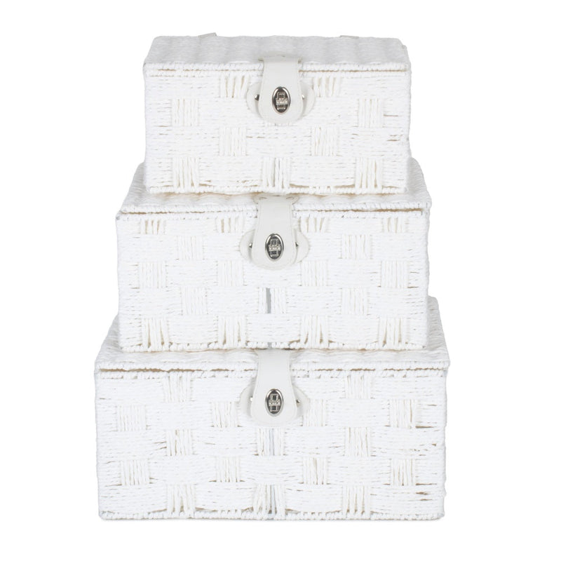 Twisted White Paper Rope Storage Basket