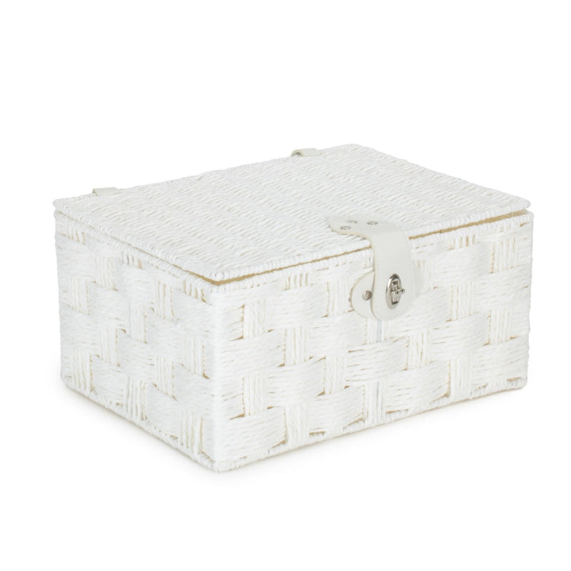 Twisted White Paper Rope Storage Basket