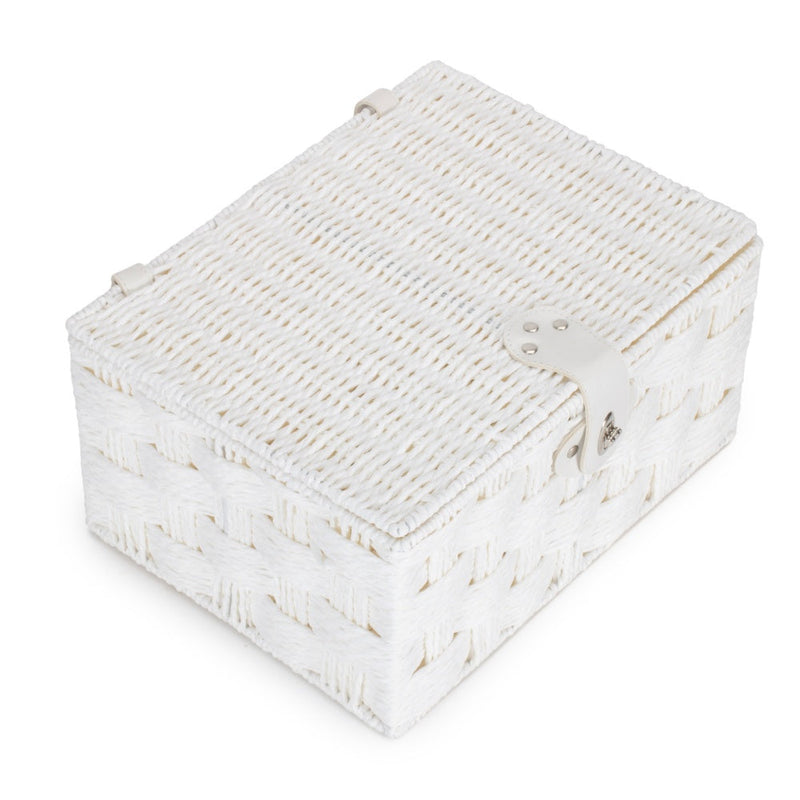 Twisted White Paper Rope Storage Basket