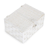 Red Hamper Twisted White Paper Rope Storage Basket