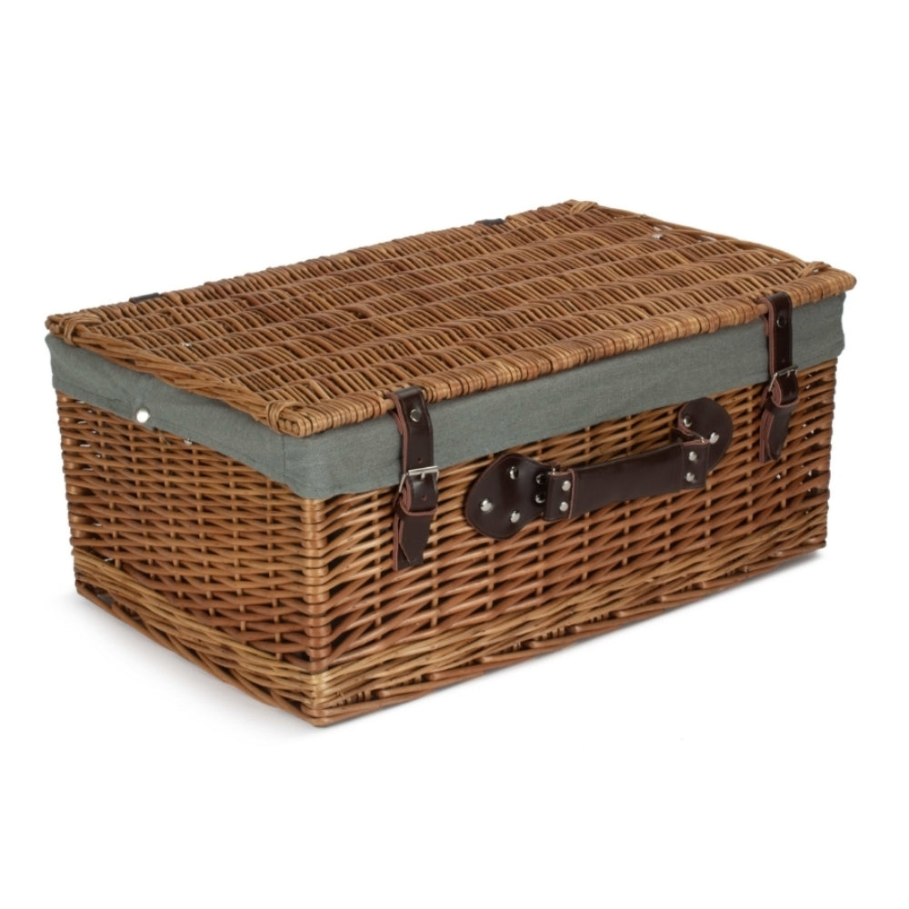Red Hamper 56cm Double Steamed Picnic Wicker Basket