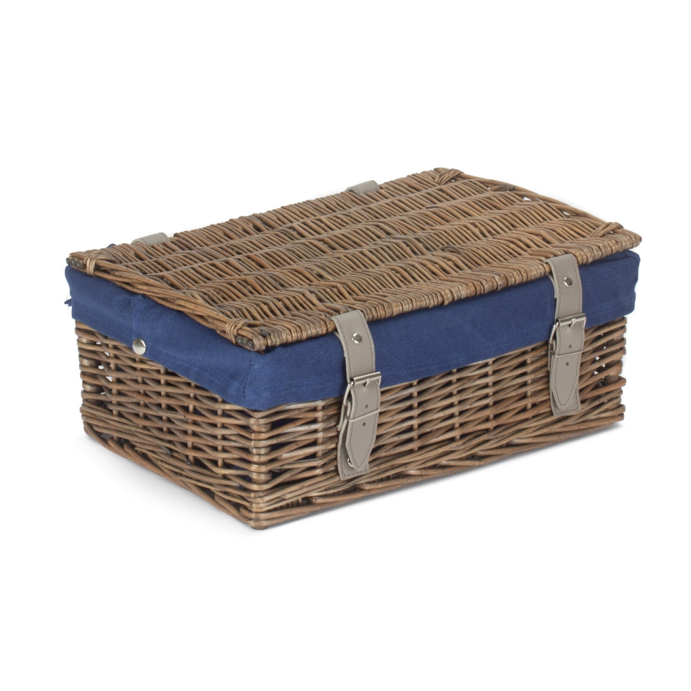 Red Hamper Antique Wash 35cm Empty Wicker Hamper Basket