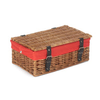 Red Hamper Double Steamed 35cm Empty Wicker Hamper Basket