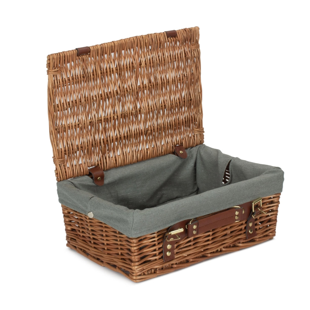 Red Hamper 35cm Light Steamed Wicker Picnic Basket