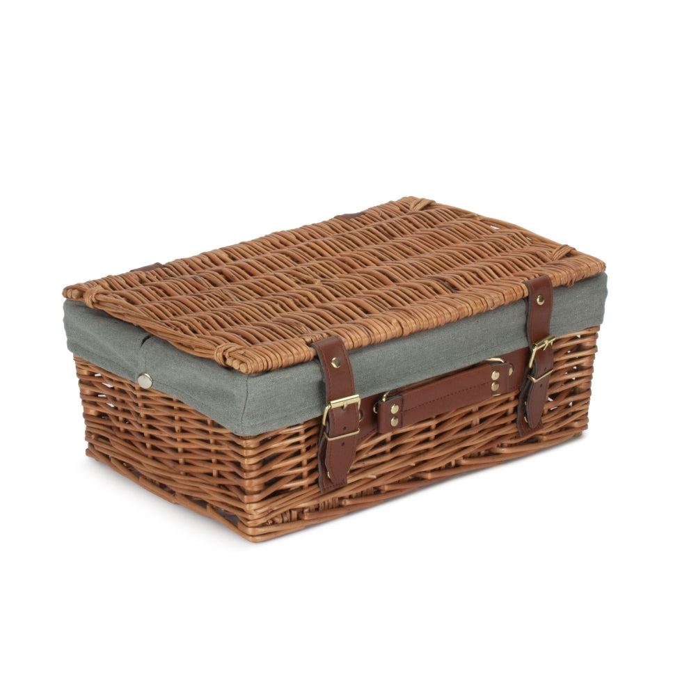 Red Hamper 35cm Light Steamed Wicker Picnic Basket