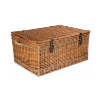 Red Hamper 72cm Double Steamed Rope Handled Wicker Trunk