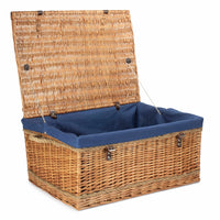 Red Hamper 72cm Double Steamed Rope Handled Wicker Trunk