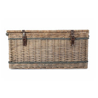Red Hamper 72cm Antique Wash Rope Handled Trunk Picnic Basket