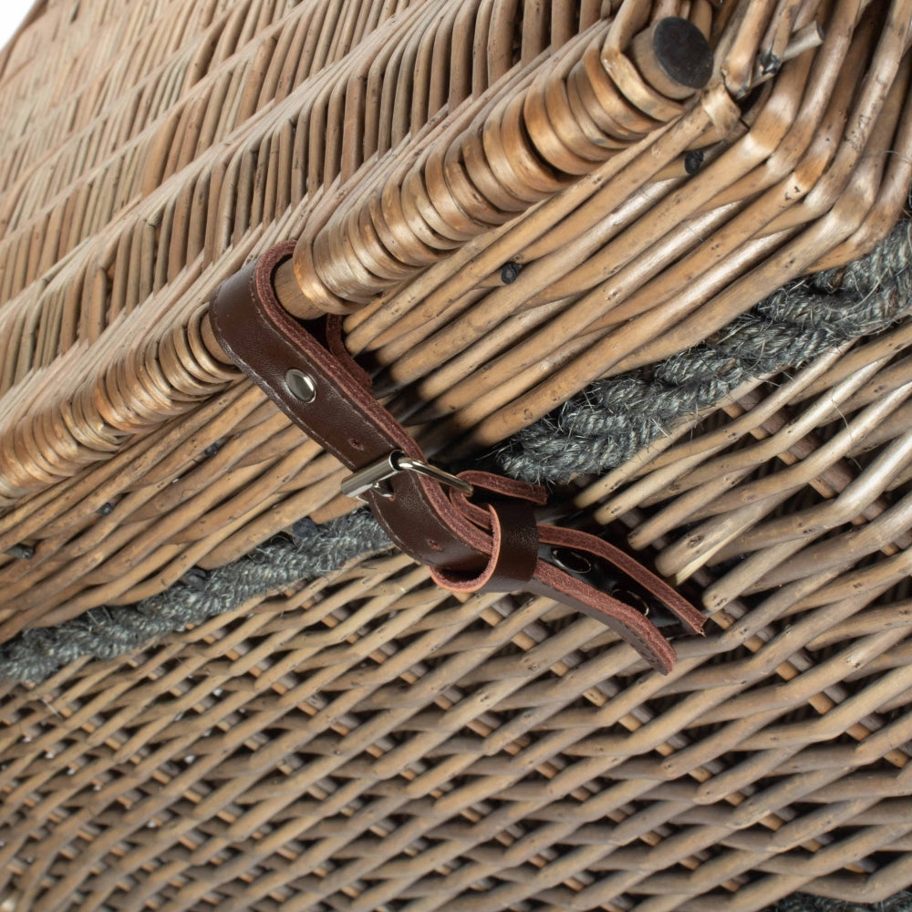 Red Hamper 72cm Antique Wash Rope Handled Trunk Picnic Basket