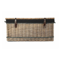 Red Hamper 72cm Antique Wash Rope Handled Trunk Picnic Basket