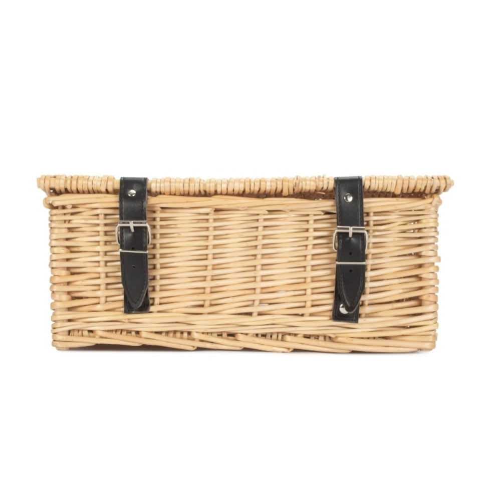 The Willow Basket 36cm Buff Wicker Empty Picnic Basket