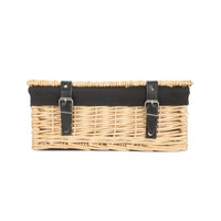 Red Hamper 36cm Buff Wicker Empty Picnic Basket