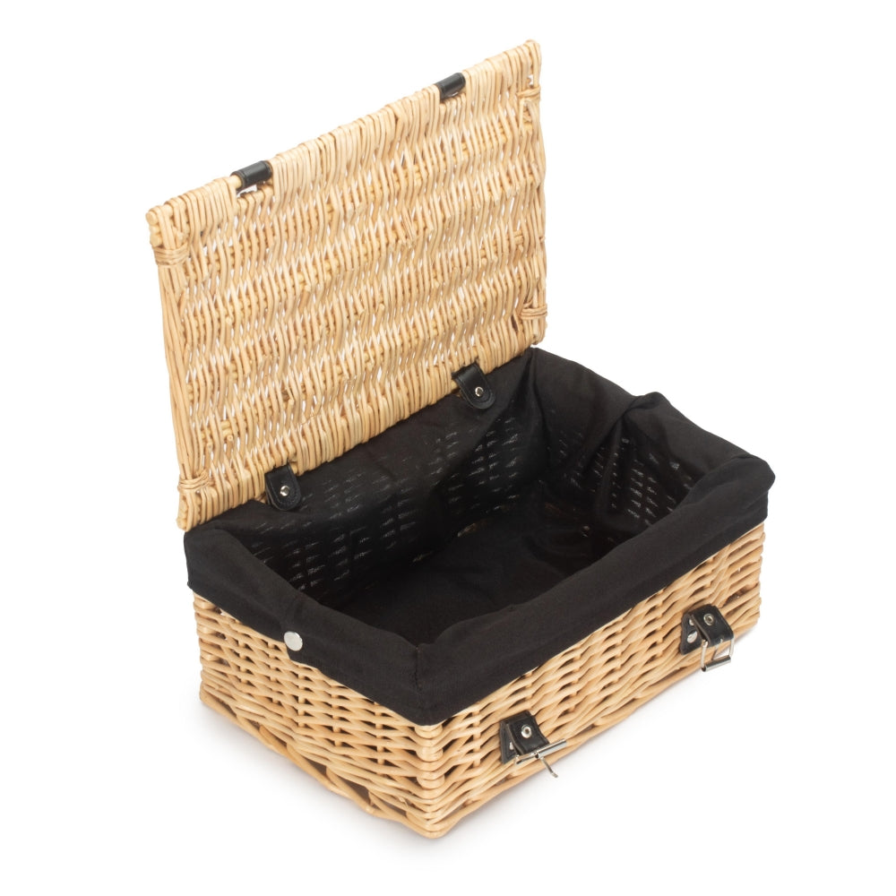 The Willow Basket 36cm Buff Wicker Empty Picnic Basket