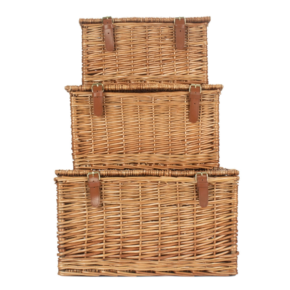 Red Hamper Light Steamed Windsor Wicker Picnic Basket