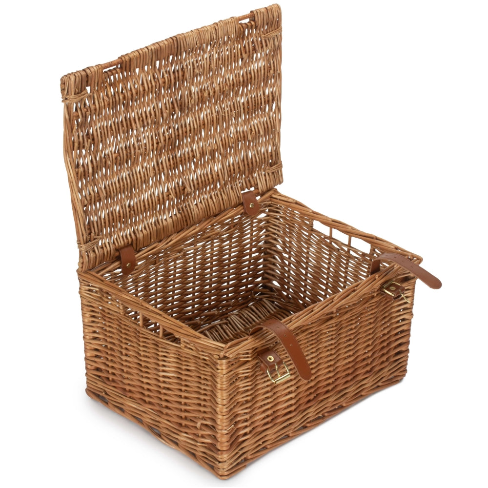 The Willow Basket Light Steamed Windsor Wicker Picnic Basket