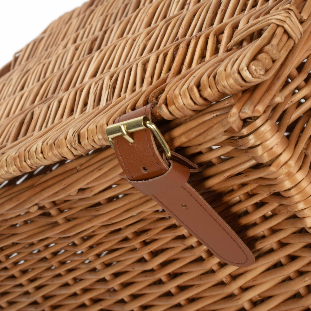 Red Hamper Light Steamed Windsor Wicker Picnic Basket