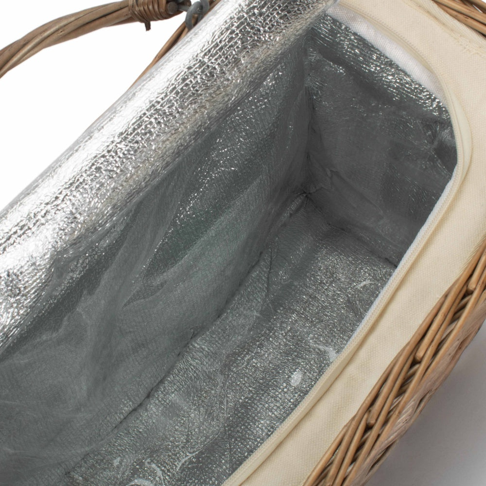 Red Hamper Antique Wash Wicker Insulated Cool Basket