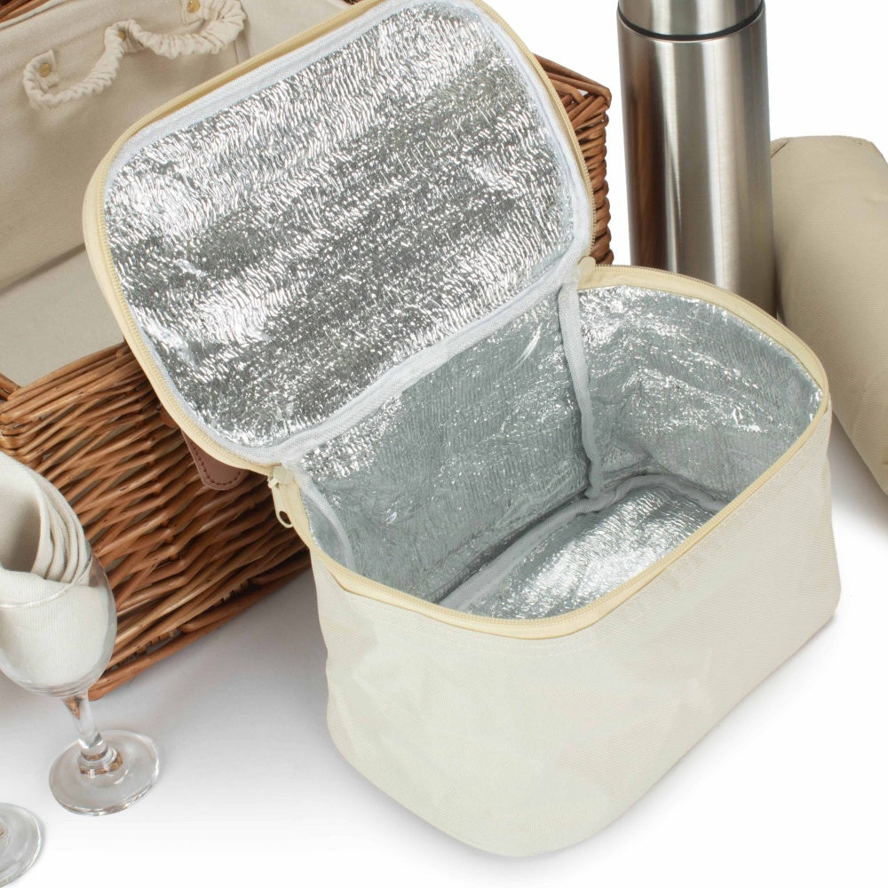 Red Hamper Deluxe Fully Fitted Traditional Wicker Picnic Basket