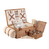 Red Hamper Deluxe Fully Fitted Traditional Wicker Picnic Basket