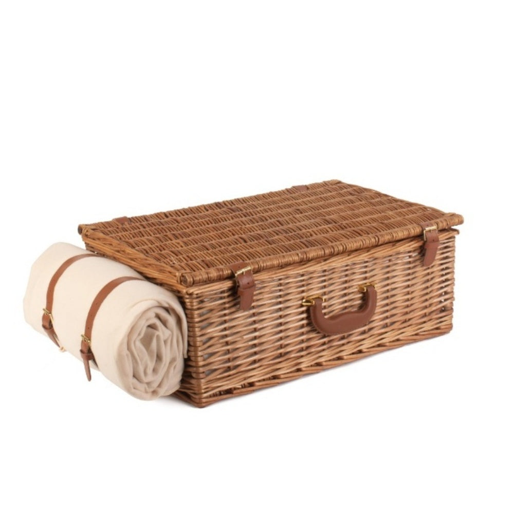 Red Hamper Deluxe Fully Fitted Traditional Wicker Picnic Basket